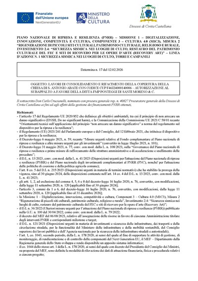 Determina n.17 - PNRR